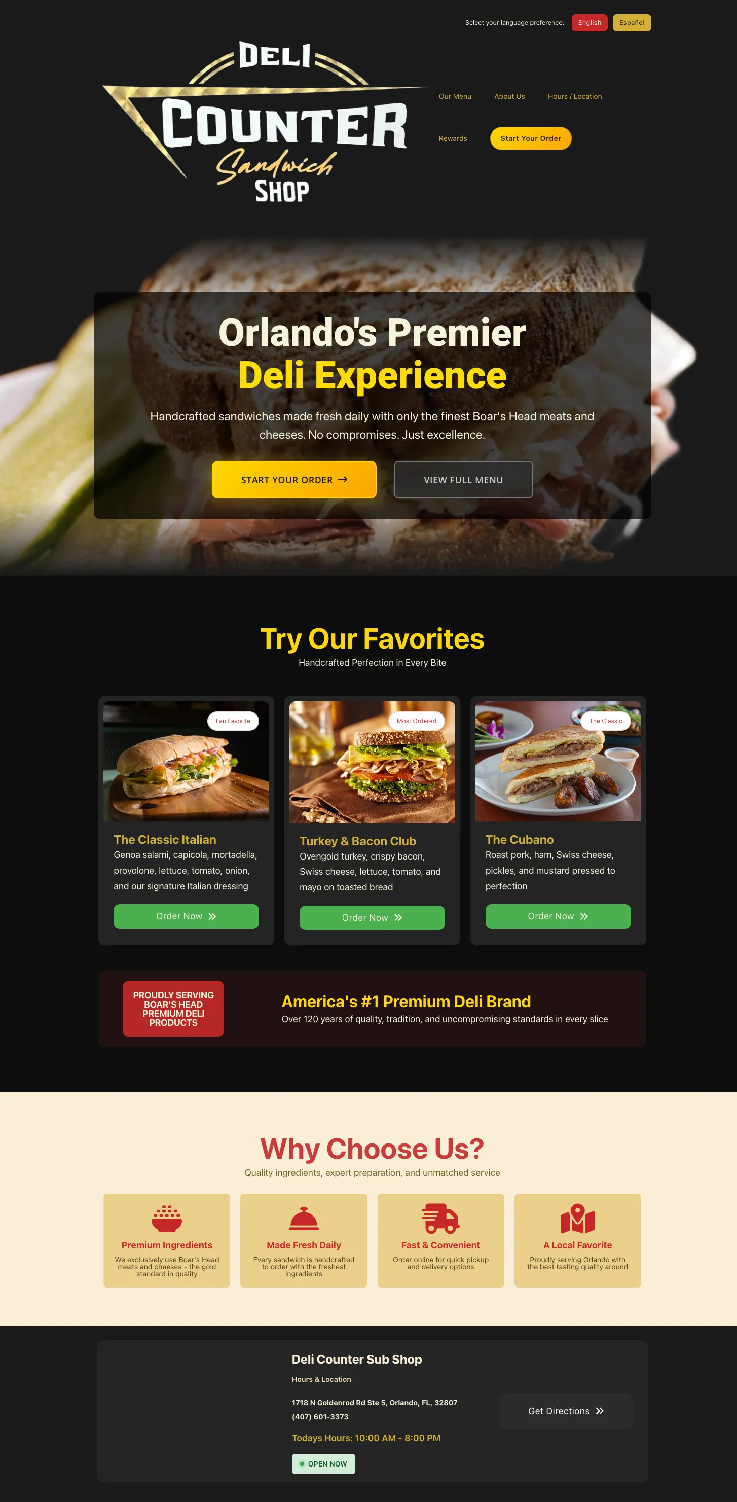 Deli Counter Sandwich Shop